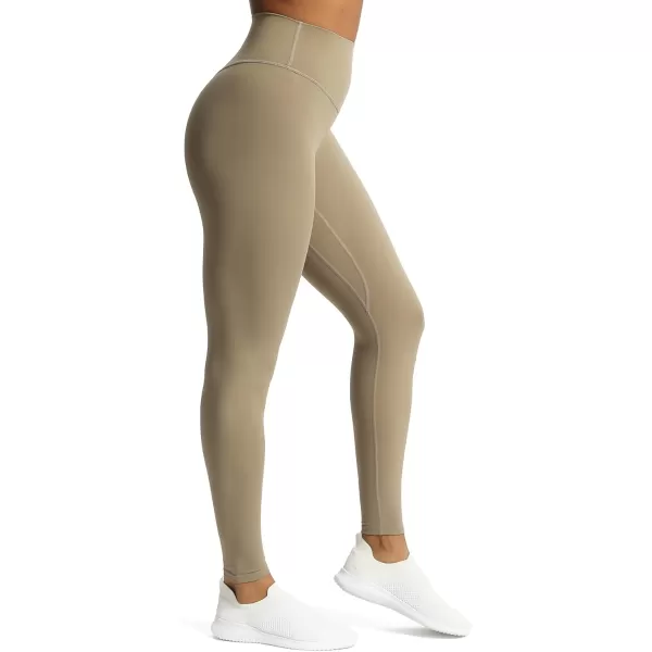 Aoxjox High Waisted Workout Leggings for Women Tummy Control Buttery Soft Yoga Metamorph Deep V Pants 26quotTaupe