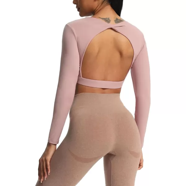 Aoxjox Long Sleeve Crop Tops for Women Define Sculpt Workout Crop T Shirt TopWoodrose
