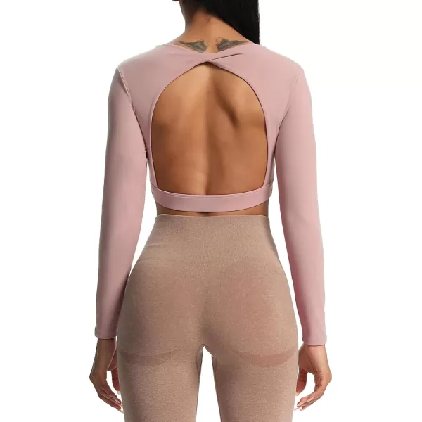 Aoxjox Long Sleeve Crop Tops for Women Define Sculpt Workout Crop T Shirt TopWoodrose