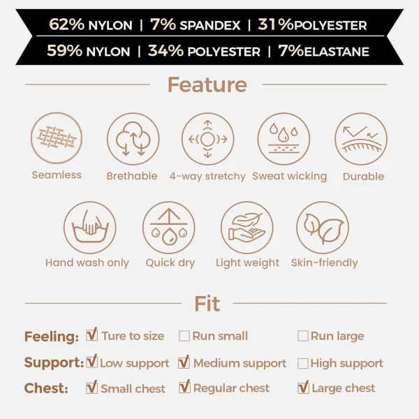 Aoxjox Long Sleeve Crop Tops for Women Vital Workout Seamless Crop T Shirt TopF Khaki Marl  Crop Top 