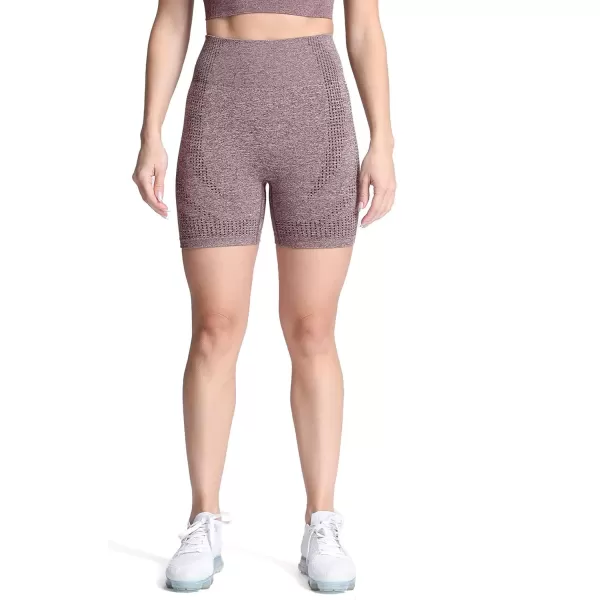 Aoxjox Vital Seamless Biker Shorts for Women High Waist Workout Shorts Booty Running Yoga Shorts 5quotA Coffee Marl