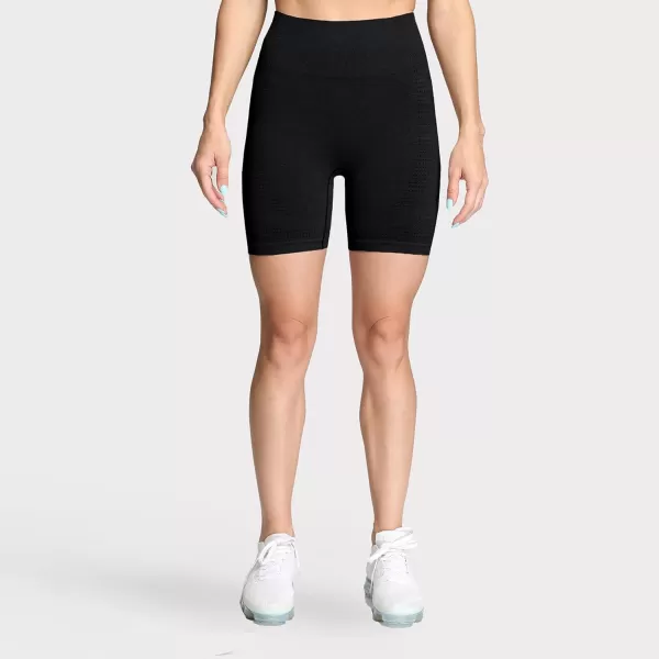 Aoxjox Vital Seamless Biker Shorts for Women High Waist Workout Shorts Booty Running Yoga Shorts 5quotVital New Black Marl