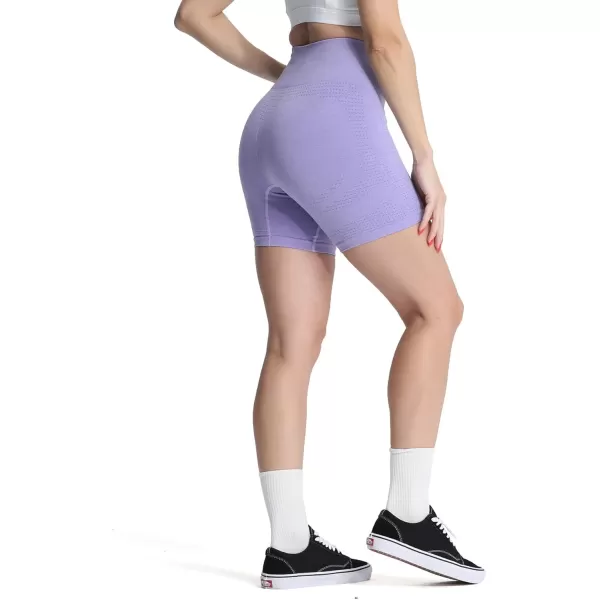 Aoxjox Vital Seamless Biker Shorts for Women High Waist Workout Shorts Booty Running Yoga Shorts 5quotVital New Deep Periwinkle Marl