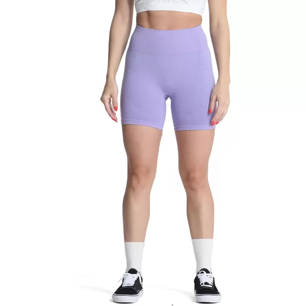 Aoxjox Vital Seamless Biker Shorts for Women High Waist Workout Shorts Booty Running Yoga Shorts 5quotVital New Deep Periwinkle Marl