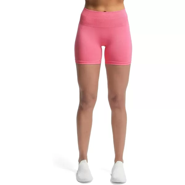 Aoxjox Vital Seamless Biker Shorts for Women High Waist Workout Shorts Booty Running Yoga Shorts 5quotVital New Pink Cosmos