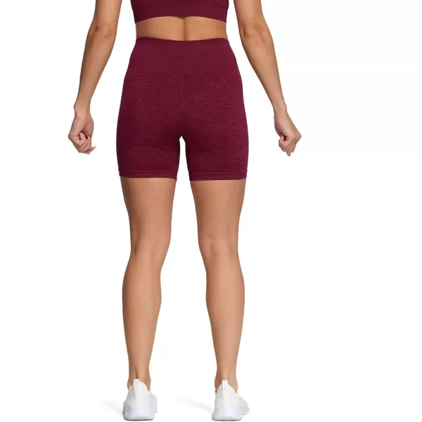 Aoxjox Vital Seamless Biker Shorts for Women High Waist Workout Shorts Booty Running Yoga Shorts 5quotVital New Sangria Red