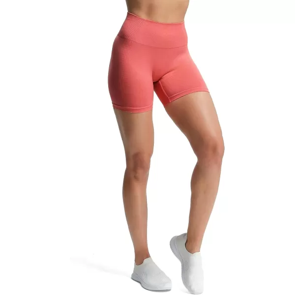 Aoxjox Vital Seamless Biker Shorts for Women High Waist Workout Shorts Booty Running Yoga Shorts 5quotVital New Spiced Coral