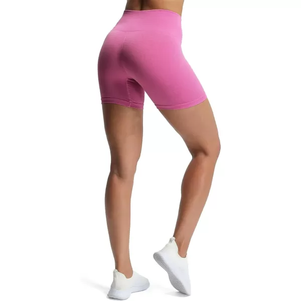 Aoxjox Vital Seamless Biker Shorts for Women High Waist Workout Shorts Booty Running Yoga Shorts 5quotVital New Spring Crocus