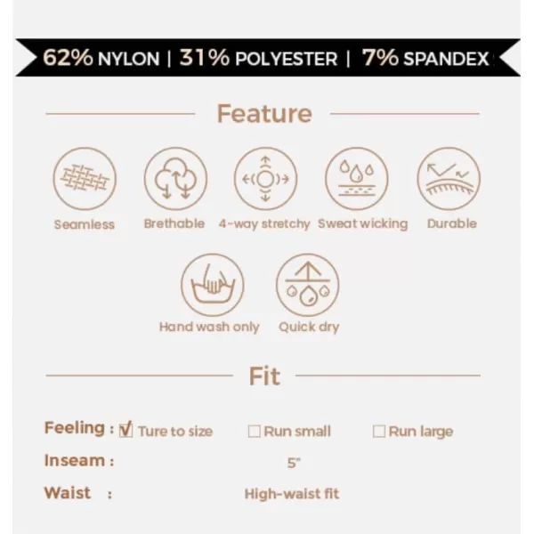 Aoxjox Vital Seamless Biker Shorts for Women High Waist Workout Shorts Booty Running Yoga Shorts 5quotVital New Spring Crocus