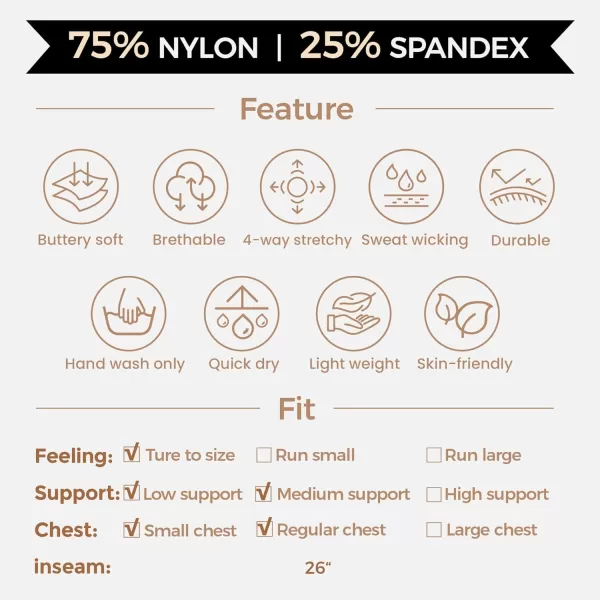 Aoxjox Women Yoga Jumpsuits Workout Balance Bodysuit Long Sleeve Sport JumpsuitsFudge Coffee