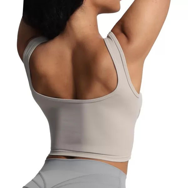Aoxjox Womens Workout Brooke Tank Crop Curve Longline Fitness Sports Bras Padded Training Gym Bra Yoga TopMink