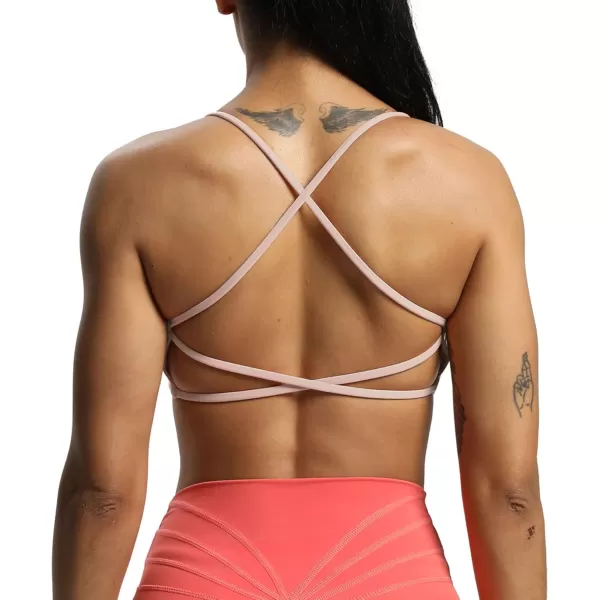 Aoxjox Womens Workout Sports Bras Fitness Backless Padded Ivy Low Impact Bra Yoga Crop Tank TopWoodrose