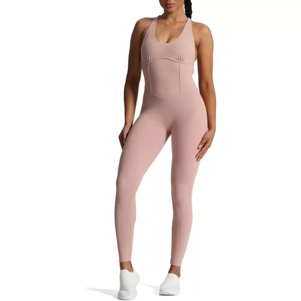 Aoxjox Workout Jumpsuit for Women Brooke Cross Back One Piece Scrunch Gym Yoga Sports Bras JumpsuitsWoodrose