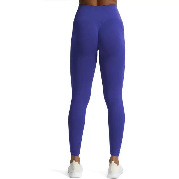 Aoxjox Workout Seamless Leggings for Women High Waisted Fitness Yoga Contour Sculpt LeggingsBluing