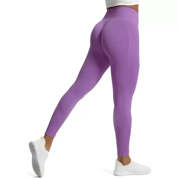 Aoxjox Workout Seamless Leggings for Women High Waisted Fitness Yoga Contour Sculpt LeggingsChive Blossom