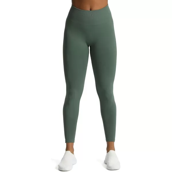 Aoxjox Workout Seamless Leggings for Women High Waisted Fitness Yoga Contour Sculpt LeggingsDark Forest