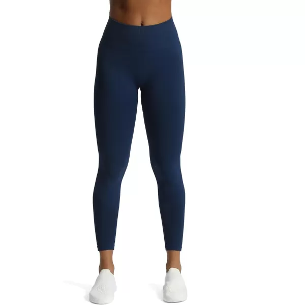 Aoxjox Workout Seamless Leggings for Women High Waisted Fitness Yoga Contour Sculpt LeggingsEstate Blue