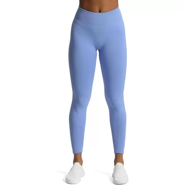 Aoxjox Workout Seamless Leggings for Women High Waisted Fitness Yoga Contour Sculpt LeggingsPersian Blue