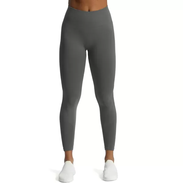 Aoxjox Workout Seamless Leggings for Women High Waisted Fitness Yoga Contour Sculpt LeggingsShadow Grey