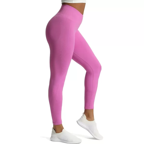 Aoxjox Workout Seamless Leggings for Women High Waisted Fitness Yoga Contour Sculpt LeggingsSpring Crocus
