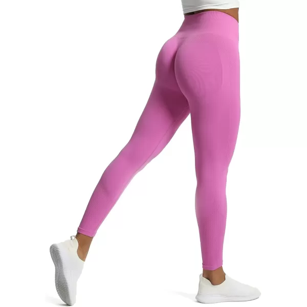 Aoxjox Workout Seamless Leggings for Women High Waisted Fitness Yoga Contour Sculpt LeggingsSpring Crocus