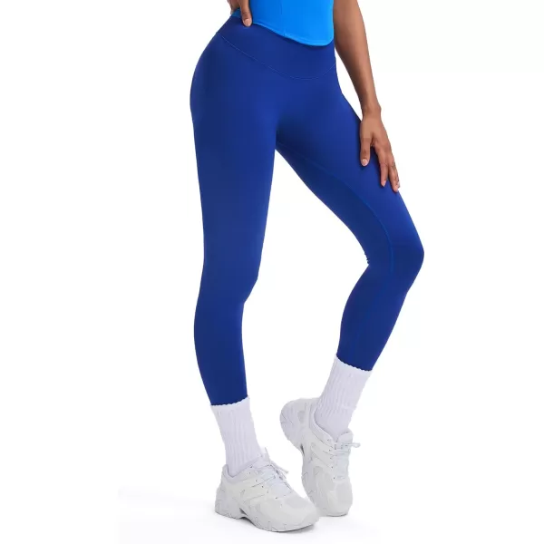 Womens Impact Seamless Workout Leggings Hidden Scrunch Butt Lifting Low Waist Yoga Pants 26quotDeep Sea Run Small  Size Up