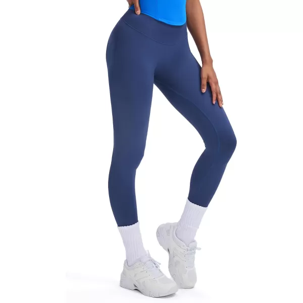 Womens Impact Seamless Workout Leggings Hidden Scrunch Butt Lifting Low Waist Yoga Pants 26quotNavy Run Small  Size Up
