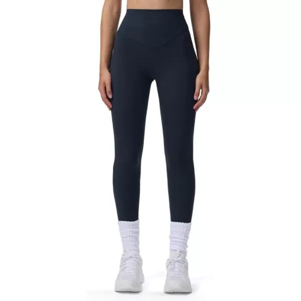 Aoxjox High Waisted Workout Breeze Leggings for Women Tummy Control Buttery Soft Yoga PantsBlueberry Size Down If in Between