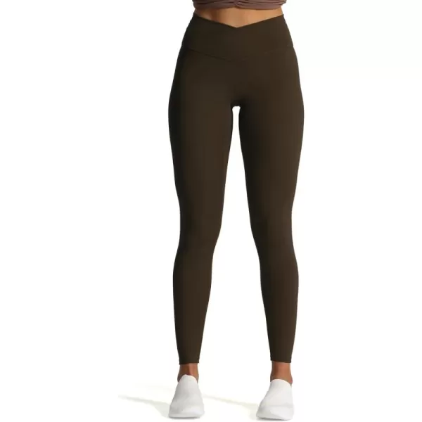 Aoxjox High Waisted Workout Leggings for Women CrossWaist Crossover Tummy Control Trinity Buttery Soft Yoga Pants 26quotMulch