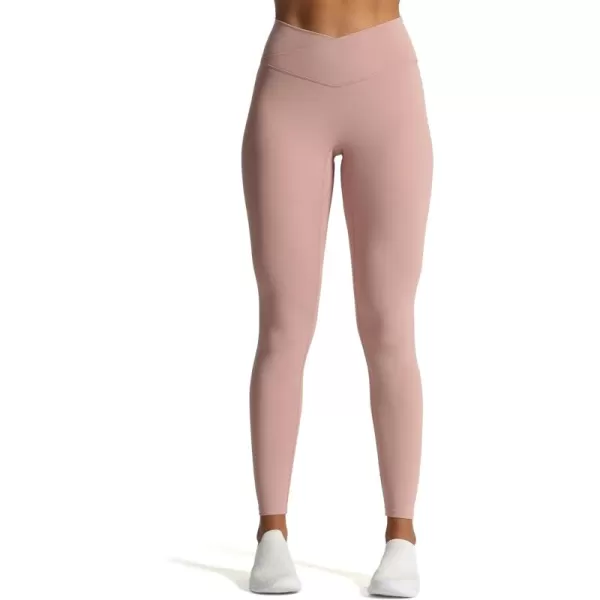 Aoxjox High Waisted Workout Leggings for Women CrossWaist Crossover Tummy Control Trinity Buttery Soft Yoga Pants 26quotWoodrose