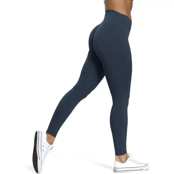 Aoxjox High Waisted Workout Leggings for Women Scrunch Tummy Control Luna Buttery Soft Yoga Pants 26quotBlueberry