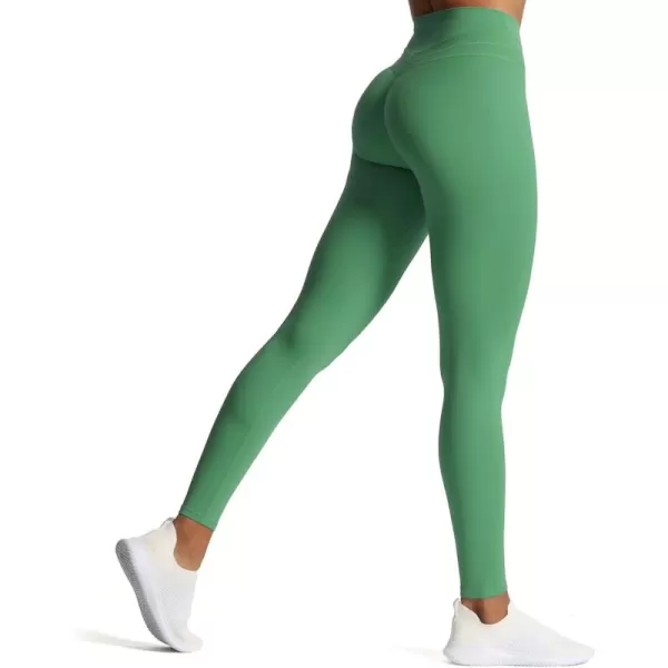 Aoxjox High Waisted Workout Leggings for Women Scrunch Tummy Control Luna Buttery Soft Yoga Pants 26quotBottle Green