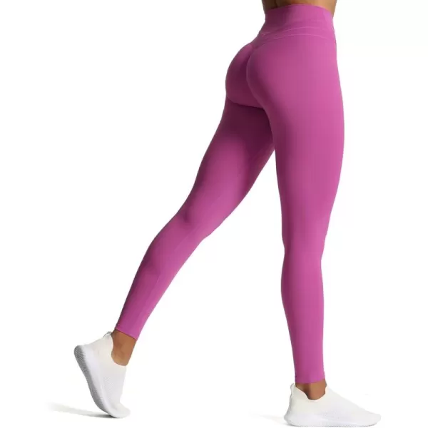 Aoxjox High Waisted Workout Leggings for Women Scrunch Tummy Control Luna Buttery Soft Yoga Pants 26quotCattleya Purple