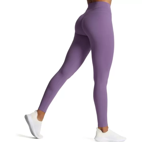 Aoxjox High Waisted Workout Leggings for Women Scrunch Tummy Control Luna Buttery Soft Yoga Pants 26quotChive Blossom