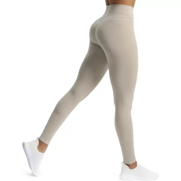 Aoxjox High Waisted Workout Leggings for Women Scrunch Tummy Control Luna Buttery Soft Yoga Pants 26quotMink