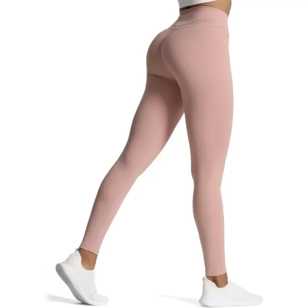 Aoxjox High Waisted Workout Leggings for Women Scrunch Tummy Control Luna Buttery Soft Yoga Pants 26quotWoodrose