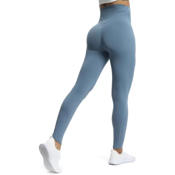 Aoxjox High Waisted Workout Leggings for Women Trinity Yoga Pants 265quotA Steel Blue