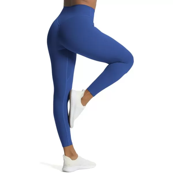 Aoxjox High Waisted Workout Leggings for Women Tummy Control Buttery Soft Yoga Metamorph Deep V Pants 26quotBellwether Blue