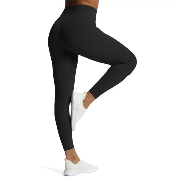 Aoxjox High Waisted Workout Leggings for Women Tummy Control Buttery Soft Yoga Metamorph Deep V Pants 26quotBlack