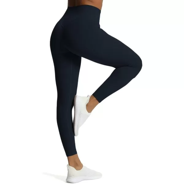 Aoxjox High Waisted Workout Leggings for Women Tummy Control Buttery Soft Yoga Metamorph Deep V Pants 26quotBlueberry