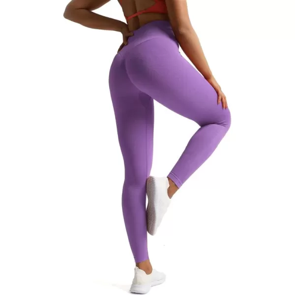 Aoxjox High Waisted Workout Leggings for Women Tummy Control Buttery Soft Yoga Metamorph Deep V Pants 26quotChive Blossom Marl