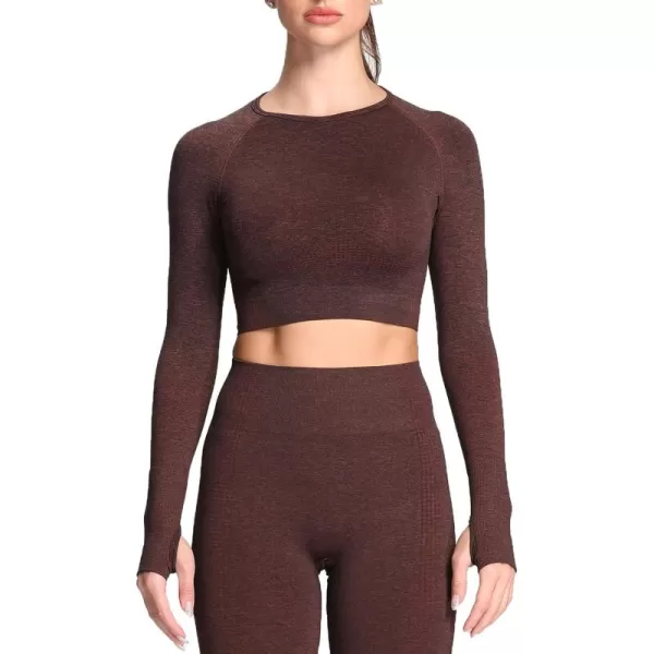 F Cherry Brown Marl ( Crop Top )