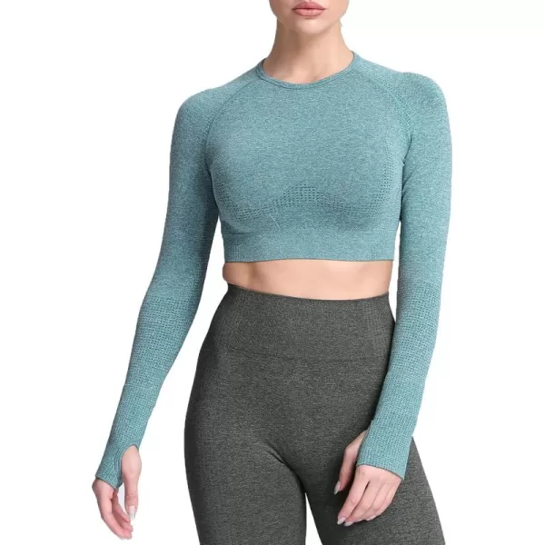 F Dark Green Marl ( Crop Top )