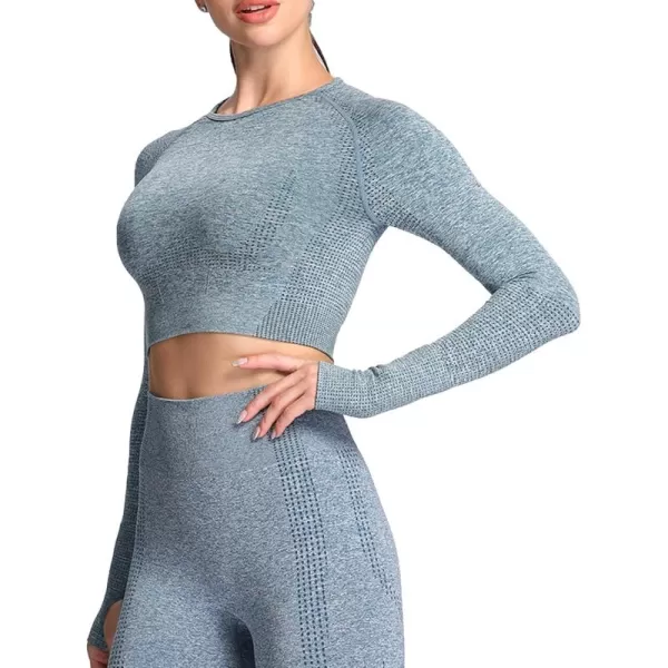 F Marine Blue Marl ( Crop Top )