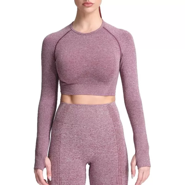 F Wine Red Marl ( Crop Top )