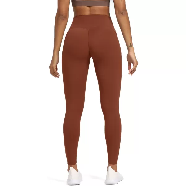 Aoxjox High Waisted Workout Leggings for Women Tummy Control High Rise Scrunch Buttery Soft Scarlett Yoga Pants 27quotCherry Mahogany