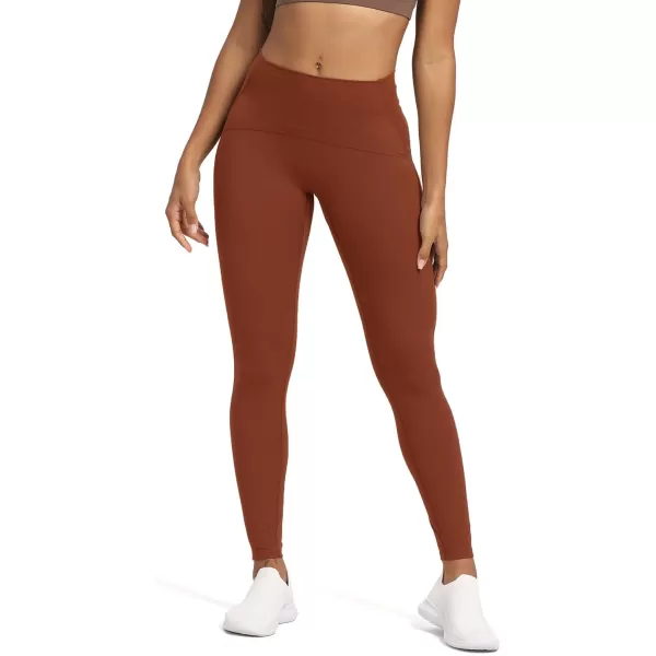 Aoxjox High Waisted Workout Leggings for Women Tummy Control High Rise Scrunch Buttery Soft Scarlett Yoga Pants 27quotCherry Mahogany