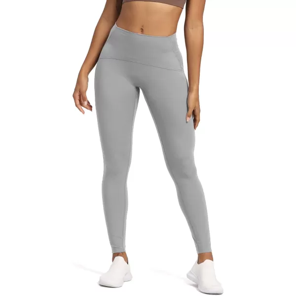 Aoxjox High Waisted Workout Leggings for Women Tummy Control High Rise Scrunch Buttery Soft Scarlett Yoga Pants 27quotGrey