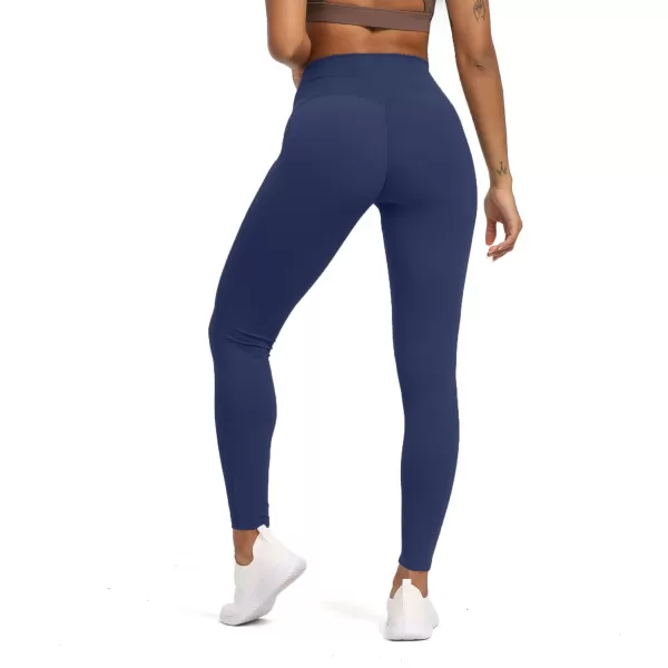 Aoxjox High Waisted Workout Leggings for Women Tummy Control High Rise Scrunch Buttery Soft Scarlett Yoga Pants 27quotNavy