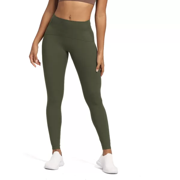 Aoxjox High Waisted Workout Leggings for Women Tummy Control High Rise Scrunch Buttery Soft Scarlett Yoga Pants 27quotOlive Green